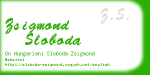 zsigmond sloboda business card